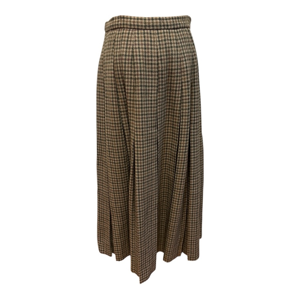 80s BILL BLASS BLASSPORT OUTER HEBRIDES OF SCOTLAND PLAID PLEATED MIDI SKIRT 12 - Picture 5 of 7